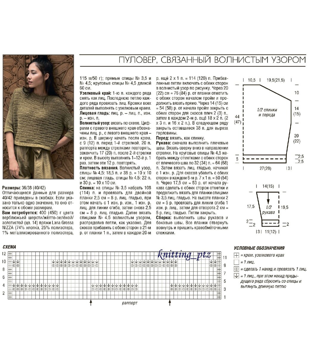 Свитер женский спицами без швов схемы и описание