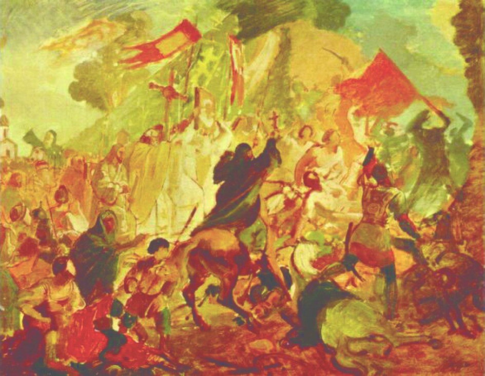 Известны попытки  Рима использовать женитьбу Святополка Окаянного (убийцу святых князей  Бориса и Глеба) на дочери польского короля Болеслава для насаждения  латинства на Руси. Немецкий летописец Дитмар, современник событий,  говорит, что Святополк, будучи правителем Туровской области, хотел по  наущению Болеслава отложиться от державы святого Владимира. Великий  князь узнал об этом и велел заключить Святополка под стражу вместе с  женой и католическим епископом Реинберном, состоявшим при ней и бывшим,  по всей видимости, активным участником заговора. 