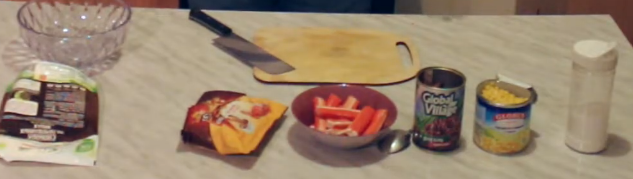 Подготовим продукты к нарезке.