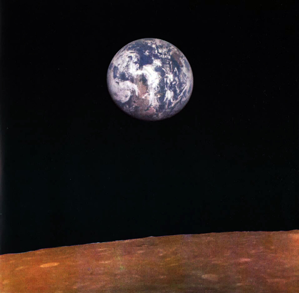Фото Луны, полученное АМС Зонд-7 (8-14 августа 1969 года)