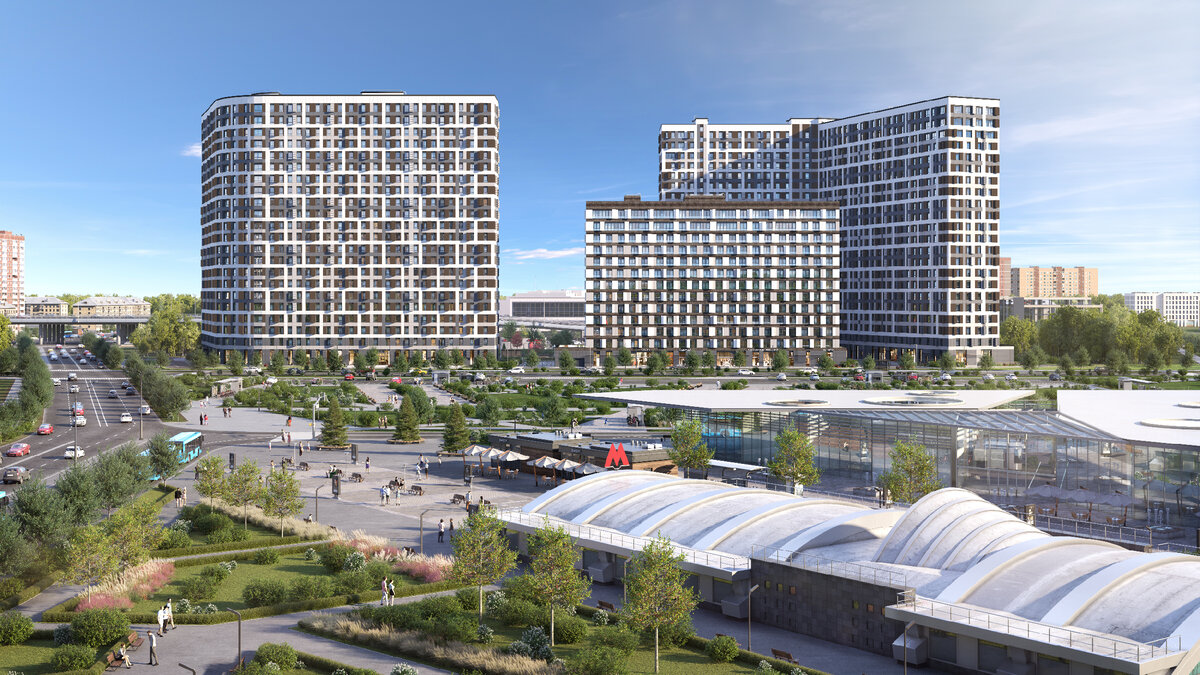 Апарт-отель Движение.Тушино строится в районе станции метро «Тушинская». В нем будет 231 номер и свой подземный паркинг 