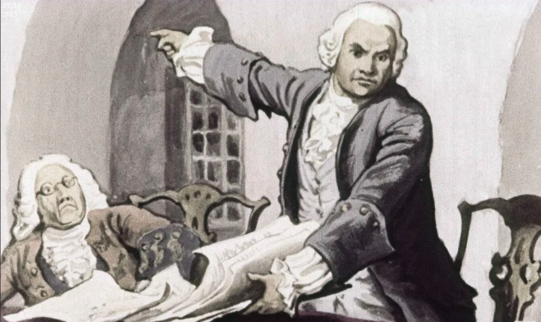 Вот отсюда! Вскричал Ломоносов гневно.