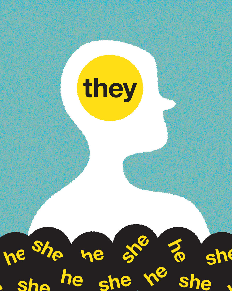 Иллюстрация к статье The New York Times 'I'm with "They"'