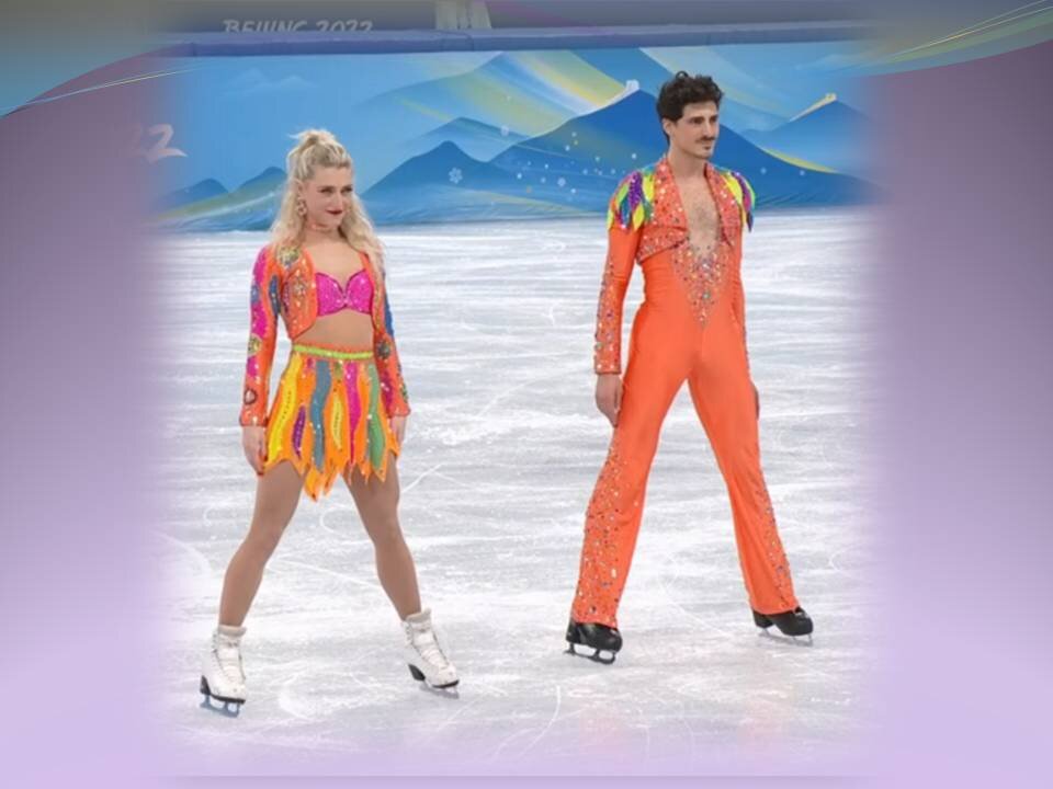 пара из КАНАДЫ  Пайпер Гиллес – Поль Пуарье. Да, ярко, пёстро, зато весело, не  скучно. Хоть они не в  чёрном