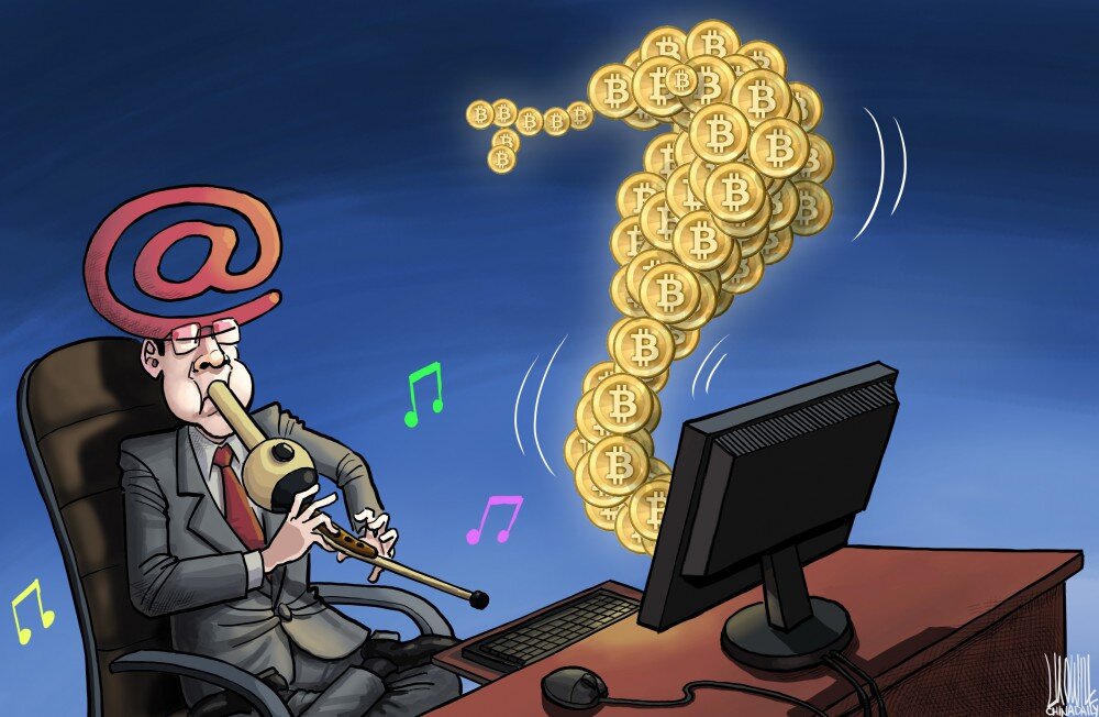 Биткоин карикатура. Источник фото: steemit.com