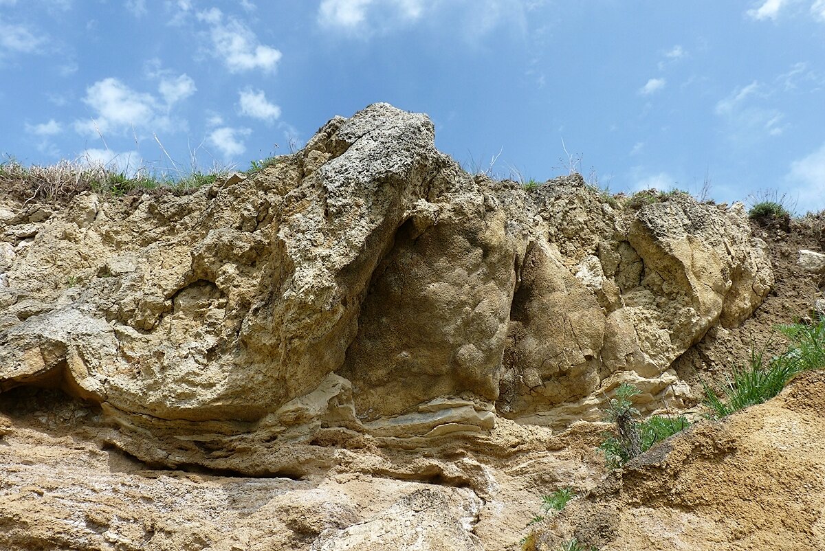 Эти коралловые рифы в окрестностях хутора Новенького Успенского района  помнят волны Сарматского моря. Они обточены морскими волнами.