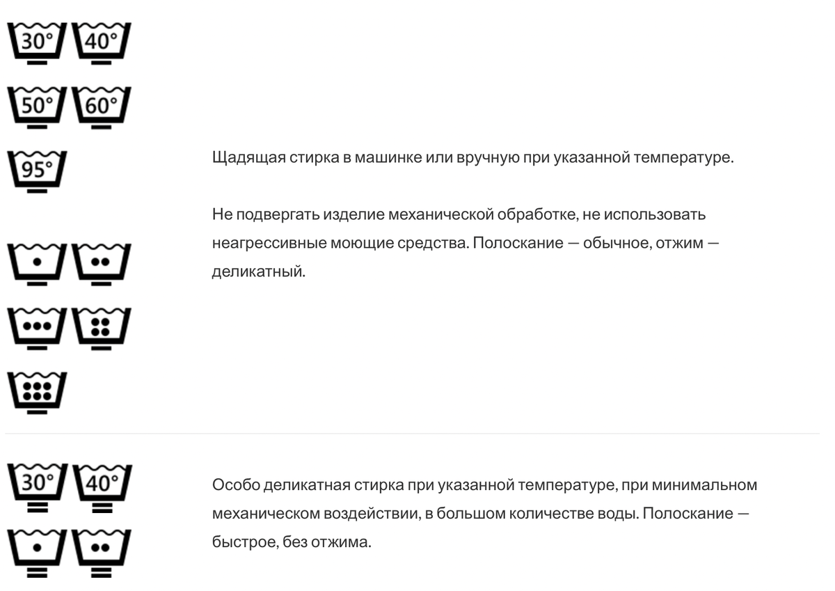 Как расшифровать значки для стирки и ухода за одеждой | Секреты чистого  дома от Qlean | Дзен