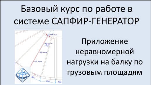 САПФИР-Генератор Приложение неравномерной нагрузки на балку по грузовым площадям