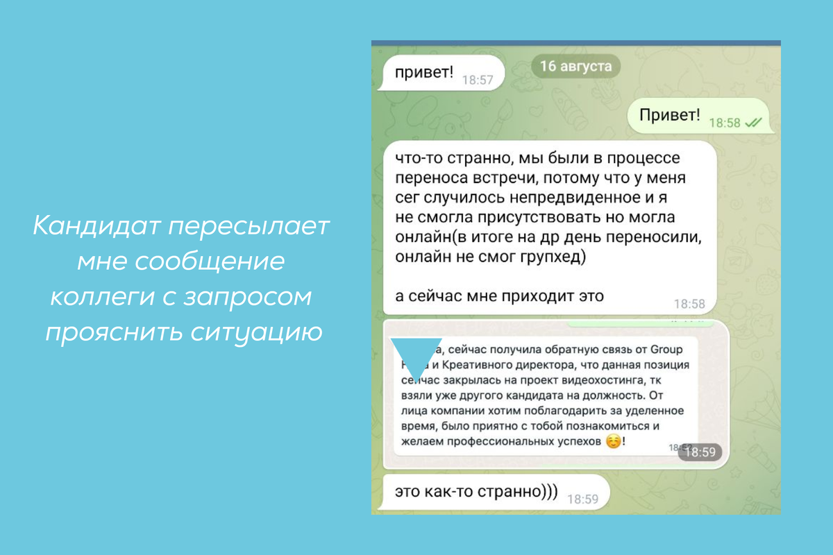 Отрывок вопроса по ситуации с отказом