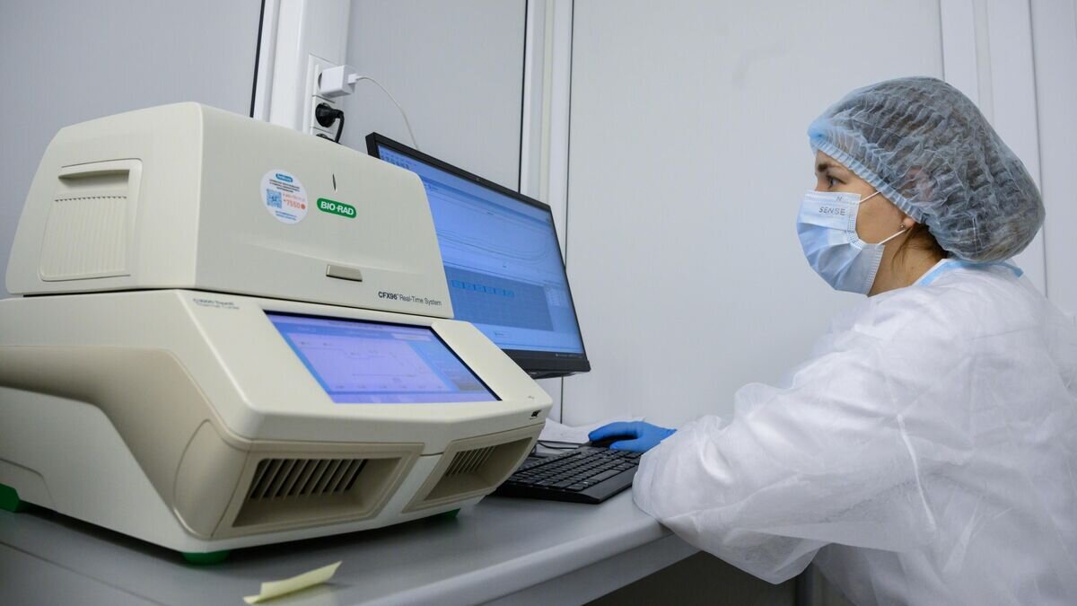    Сотрудник Диагностического центра лабораторных исследований Депздрава Москвы© РИА Новости / Илья Питалев