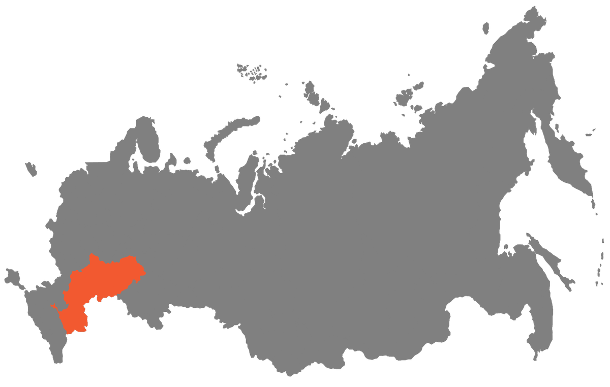 Поволжский экономический район на карте России