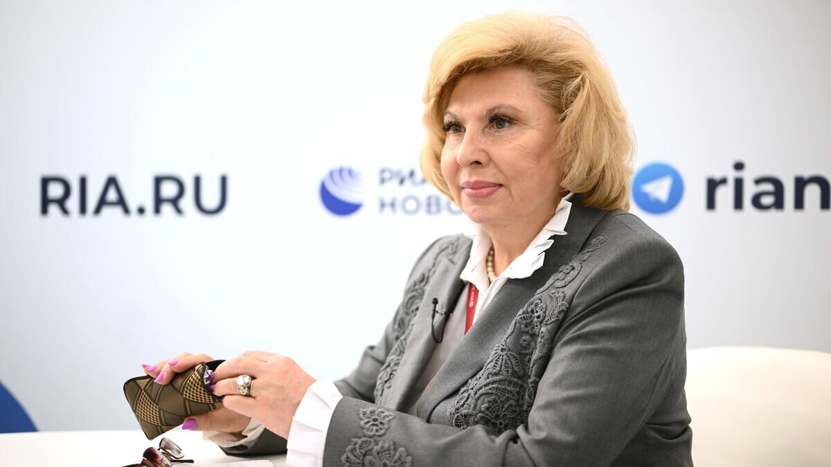    Уполномоченный по правам человека в РФ Татьяна Москалькова на стенде медиагруппы "Россия сегодня" на Восточном экономическом форуме во Владивостоке© РИА Новости / Владимир Астапкович