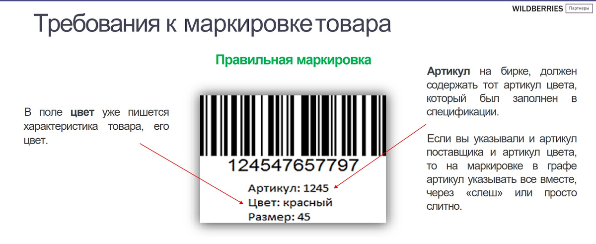 Что такое крупный план вшивной бирки на валберис