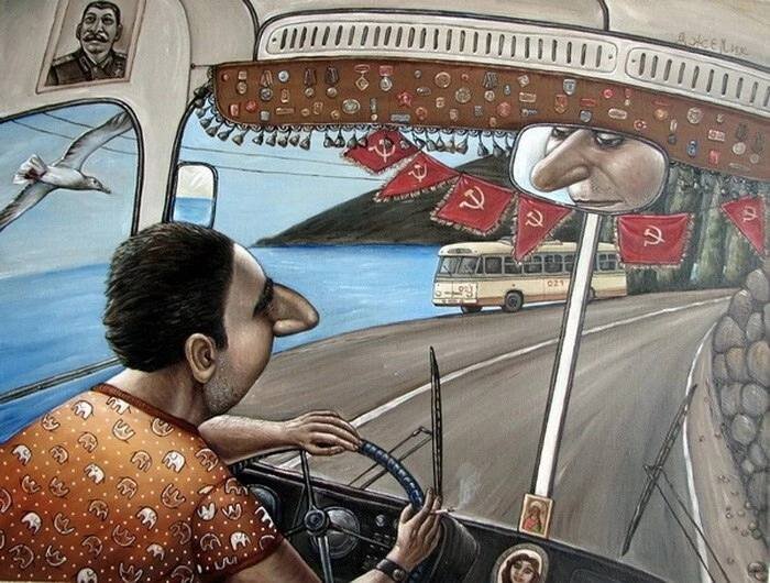 Еврейская логика. Едет еврей в автобусе, заходит пассажир, еврей думает, если он останется сзади, то он мордвин, если пройдет в середину, то-русский... Пассажир прошел вперед и сел рядом... Так, значит он еврей...куда он едет? Он работник торговли или культуры. Я - работаю в торговле его не знаю, значит он работник культуры, Следующая остановка театр... Не выходит, значит едет к любовнице... У евреев любовницы только еврейки, в нашем городе две красивые еврейки Сара и моя жена. У Сары я любовник, остается моя жена. У моей жены два любовника Авраам и Исаак. Авраам сейчас в командировкe - остается Исаак. Доезжая до своей остановки еврей говорит: - Иссак тебе выходить. Исаак поворачивается и отвечает: - А откуда Вы меня знаете? - Вычислил - довольно улыбается еврей.