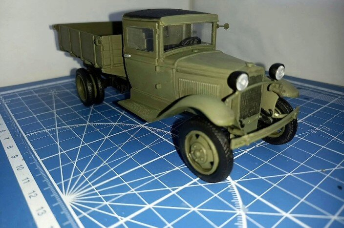 ГАЗ-АА "Полуторка" в масштабе 1/35. Творчество Ярослава Торбина, 12 лет (г.Ярославль) (листайте вправо, чтобы увидеть остальные работы -->>)