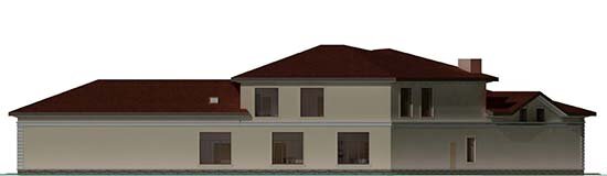 Фасад коттеджа «Бельфор» ракурс №3 | ОлимпСтройСервис