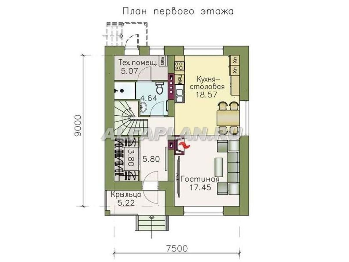 Проекты домов «Оптима» - одна компактная планировка и 3 варианта решения  фасадов | Популярные проекты домов Альфаплан | Дзен