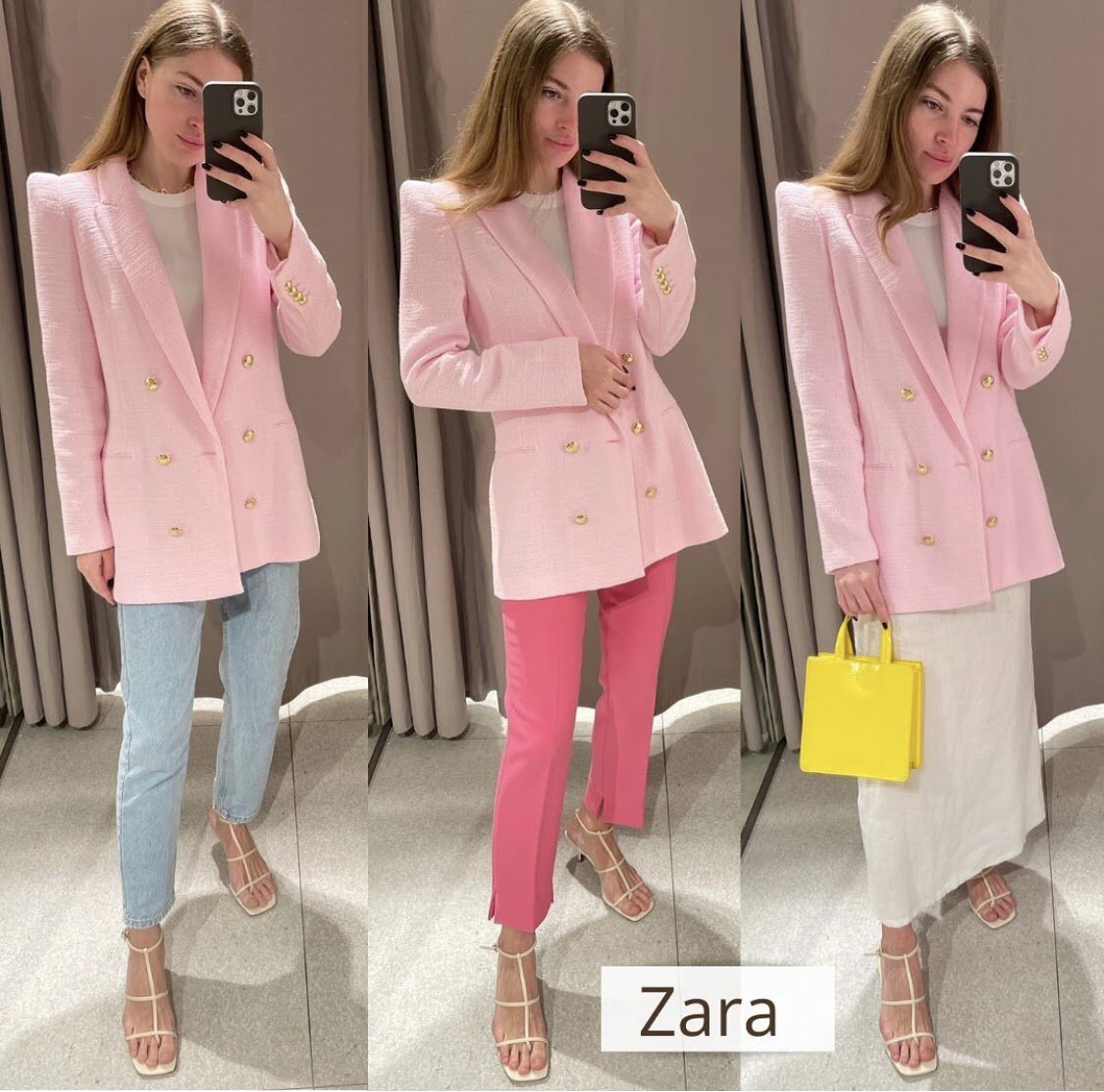 Розовый пиджак "Зара"