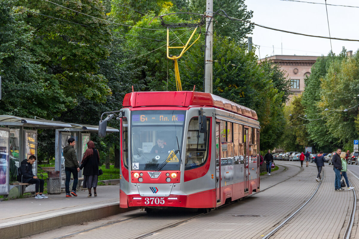 Трамвай 71-623-03 № 3705. Кронверкский проспект 20.09.2020. Фото автора канала.