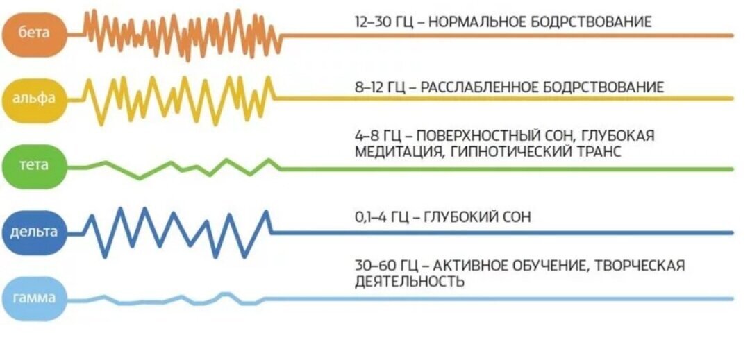 Группы частот мозговых волн