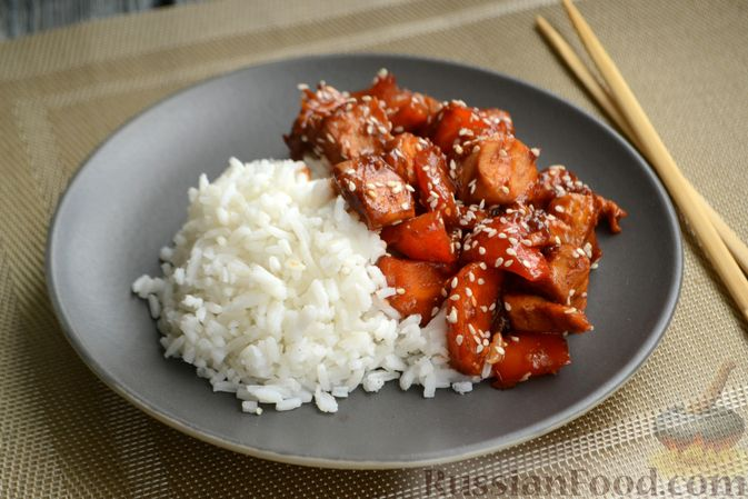 Курица с овощами в кисло-сладком соусе - рецепт с рачетом калорийности и БЖУ