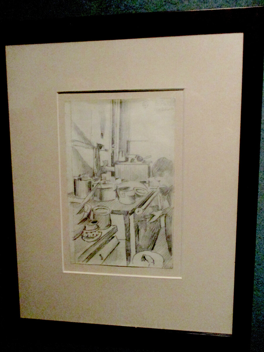 М.Добужинский. На кухне. 1919. Бумага, графитный карандаш. Собрание Елены Ворониной, Москва