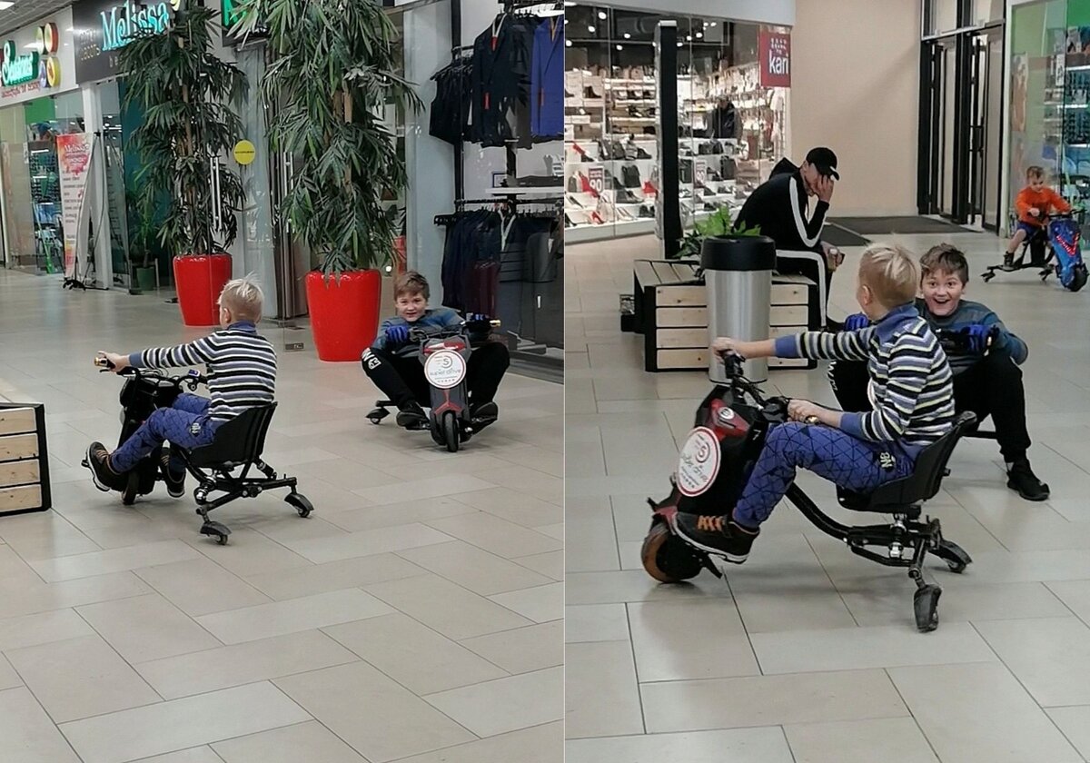 Дрифткары. Они сдаются здесь же, в торговом центре в прокат