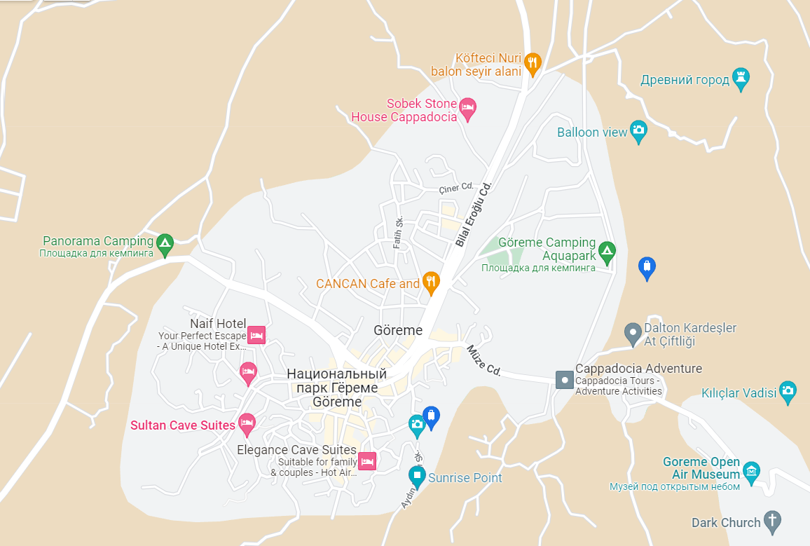 Гёреме на карте