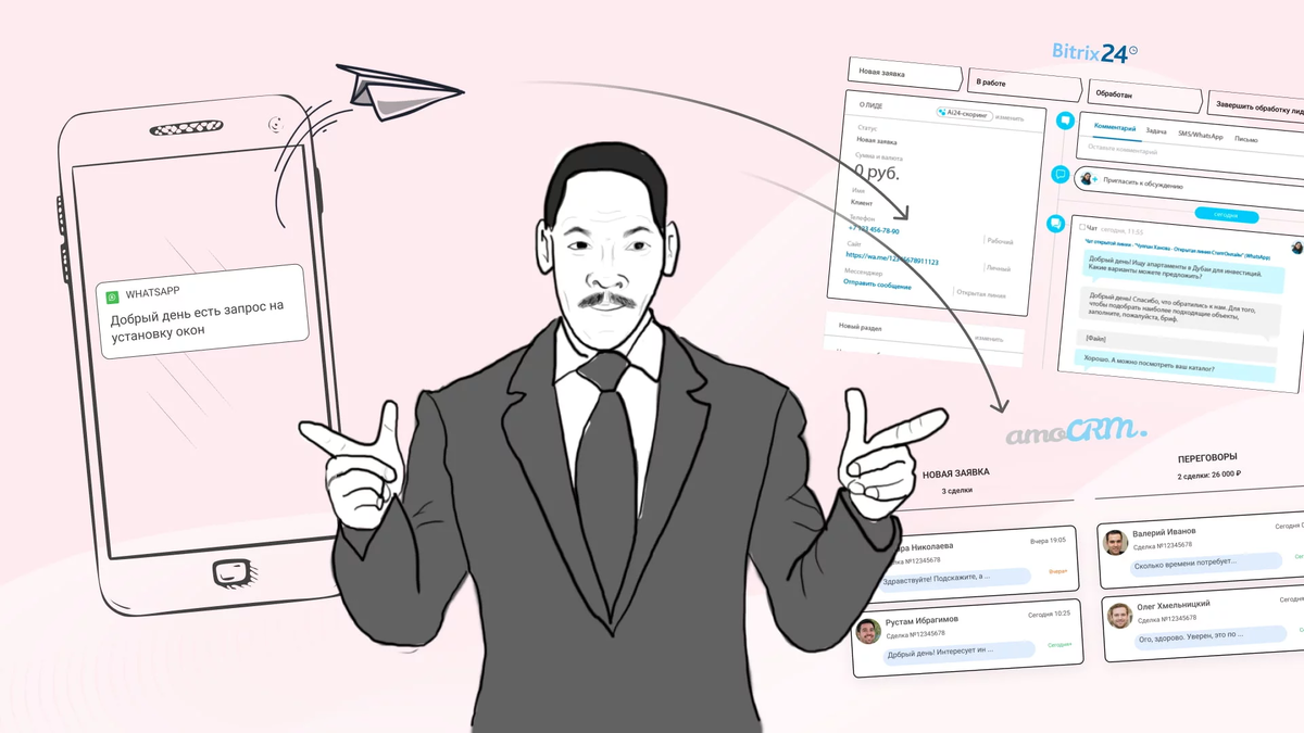 Как подключить WhatsApp Business API (WABA) к CRM-системе: пошаговая  инструкция интеграции с amoCRM и Битрикс24 | Радик Юсупов | Дзен