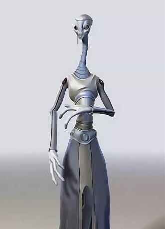 Почему-то напомнила мне Каминоанцев из Звёздных Войн