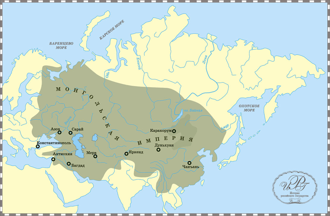 Империя монголов карта