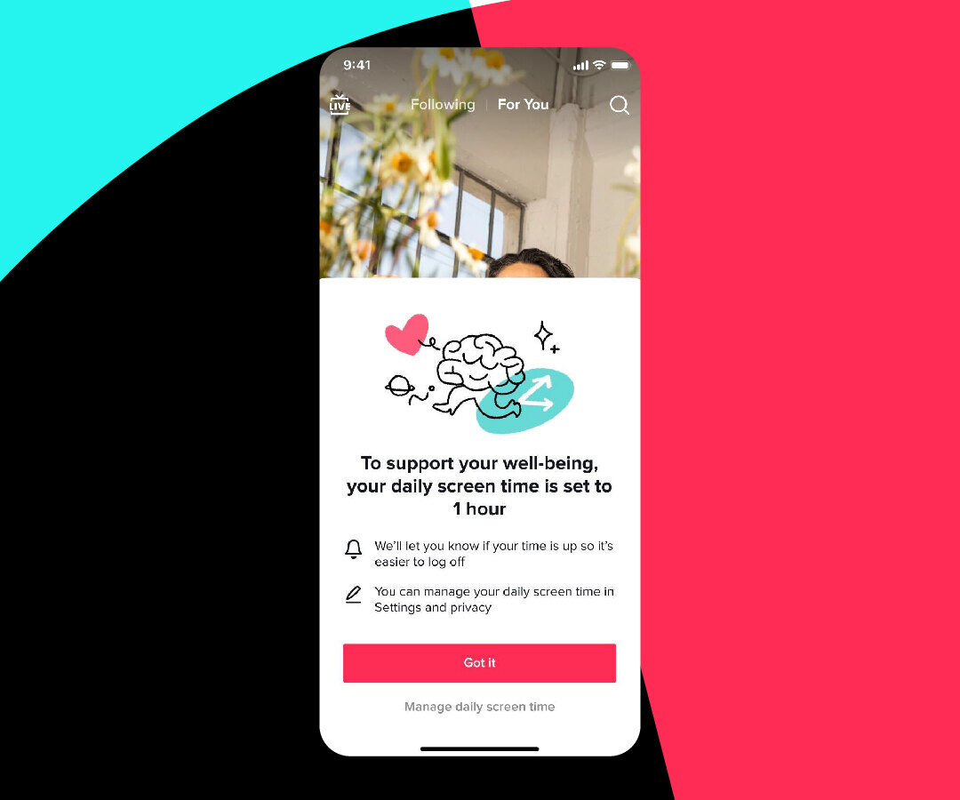     TikTok ограничит экранное время для несовершеннолетних пользователей