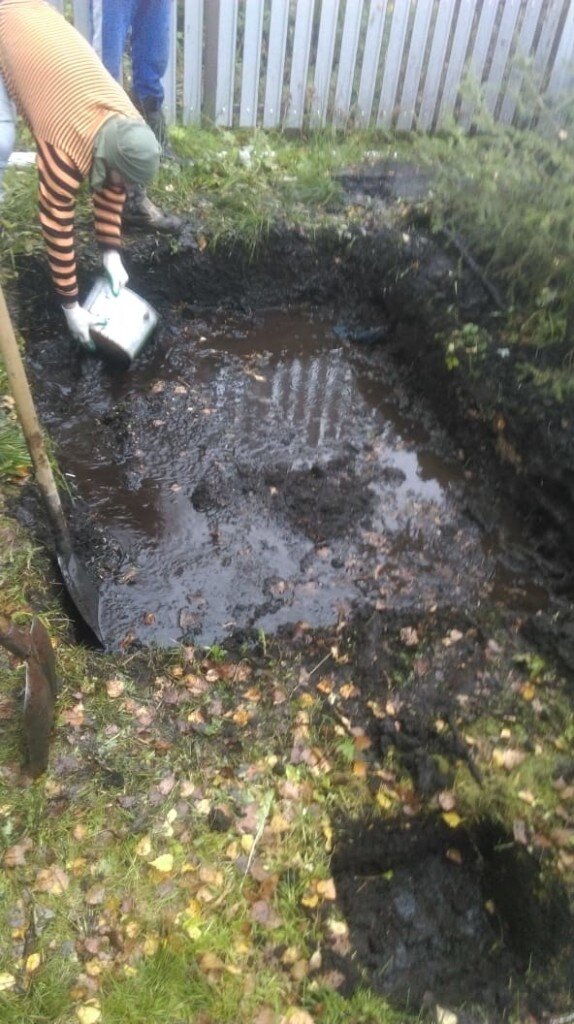 котлован с высоким уровнем грунтовых вод