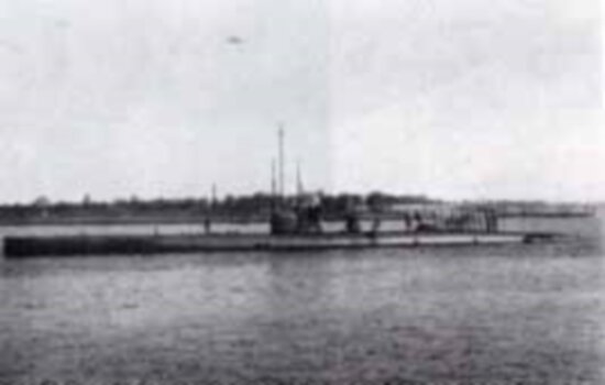 Подводная лодка "Аргонавт" в водах залива Ла Специя приблизительно к 1914. 