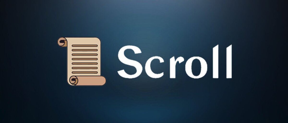 Scroll network. Значок сети Scroll.