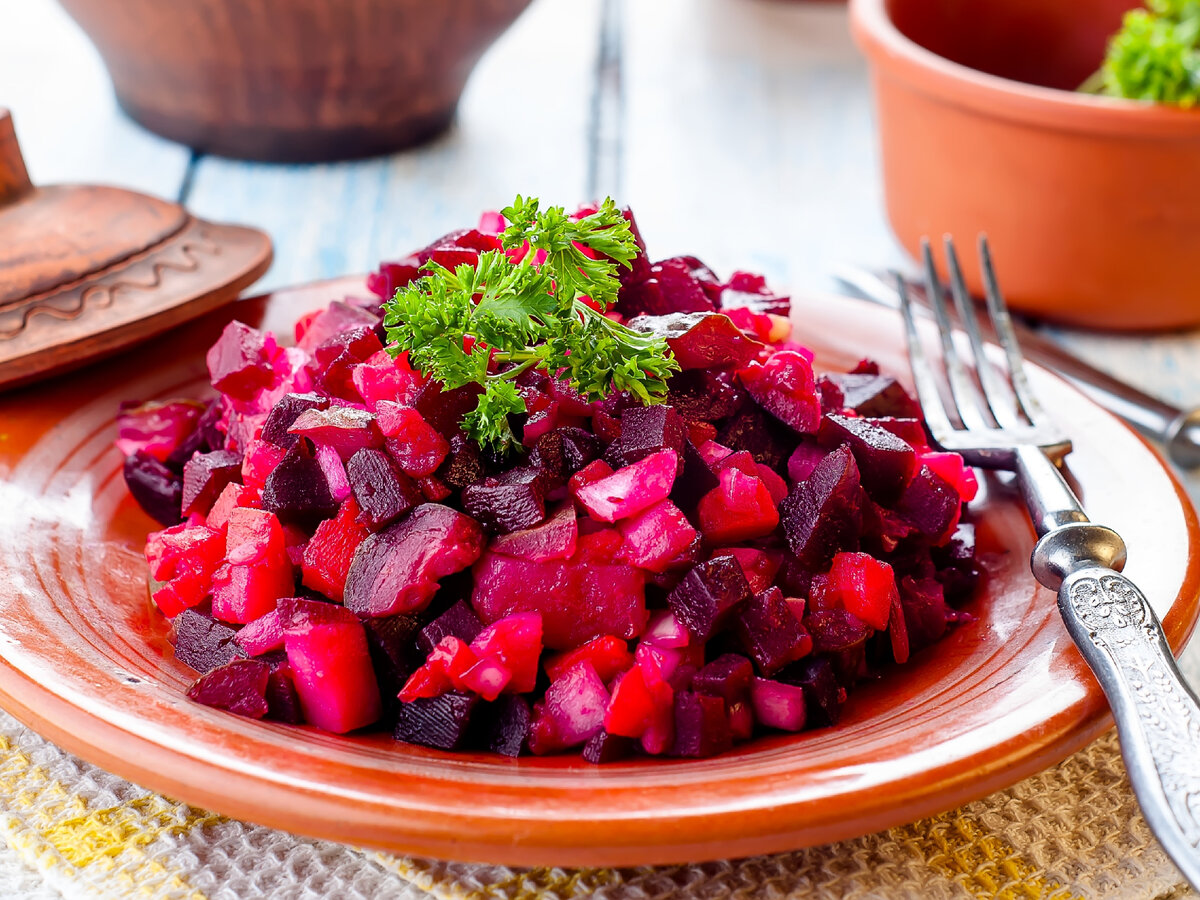 Рецепт классического винегрета.


