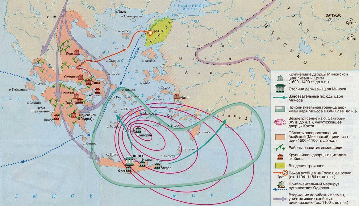 Крито микенская цивилизация карта