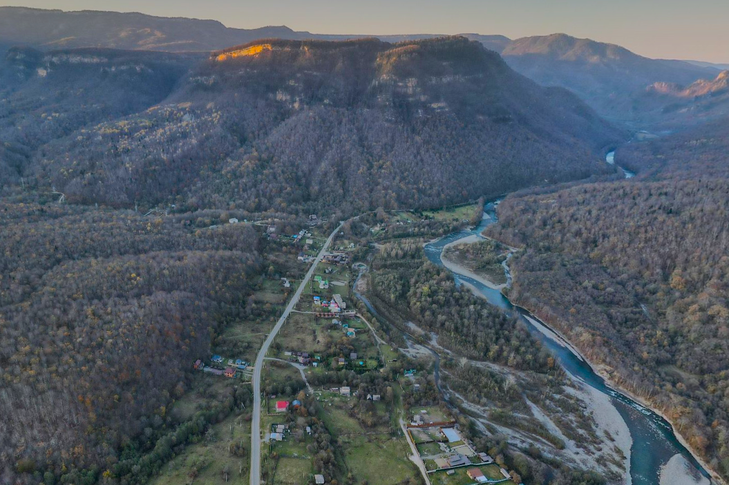Панорама села Хамышки снятая с квадрокоптера