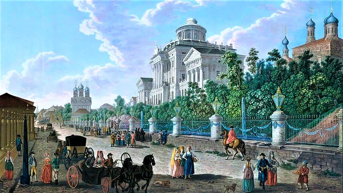 Жерар Делабарт. Вид Моховой улицы и дома Пашкова