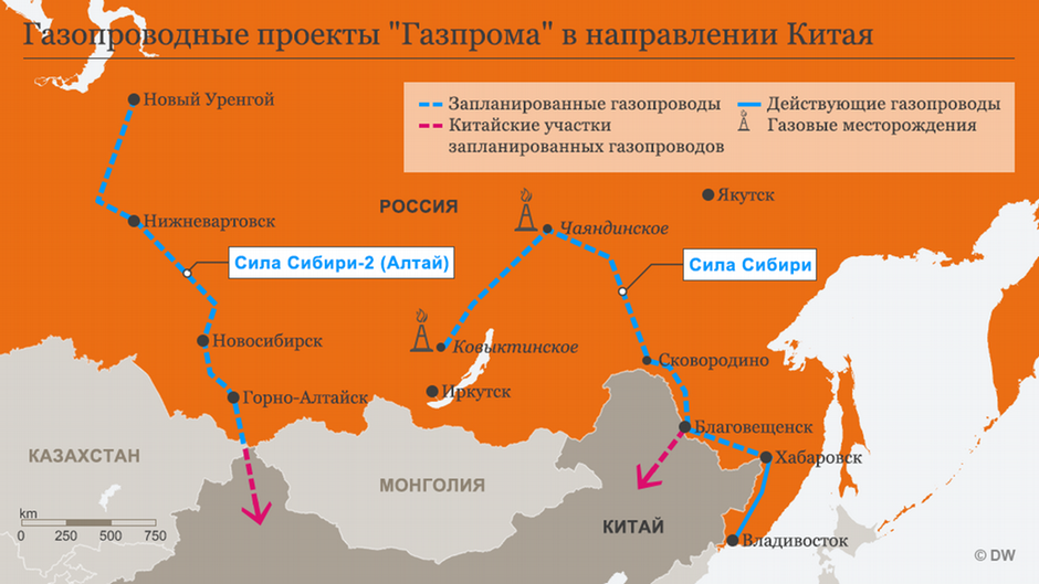 Сила сибири карта газопровода