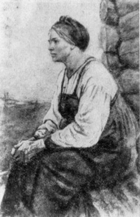 Матрëна Тимофеевна Корчагина (Н. А. Некрасов "Кому на Руси жить хорошо") рис. В Серова