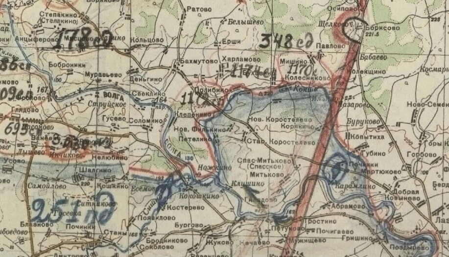 Карта плацдарма в середине сентября