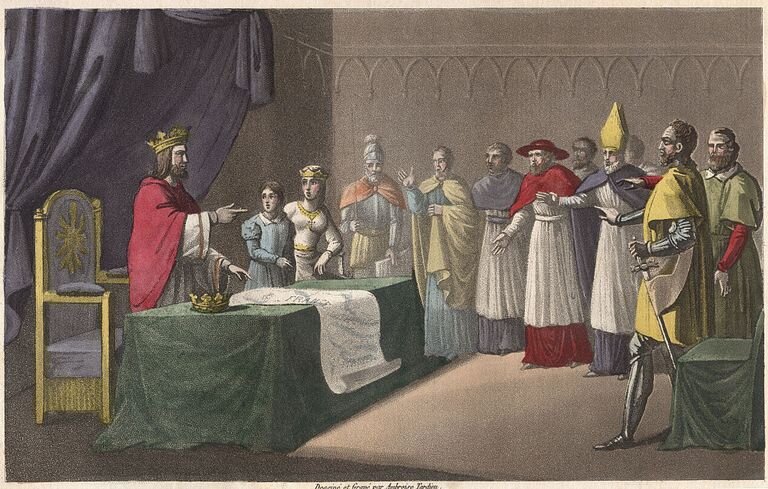 Людовик Благочестивый пишет завещание. Источник: pinterest.ru