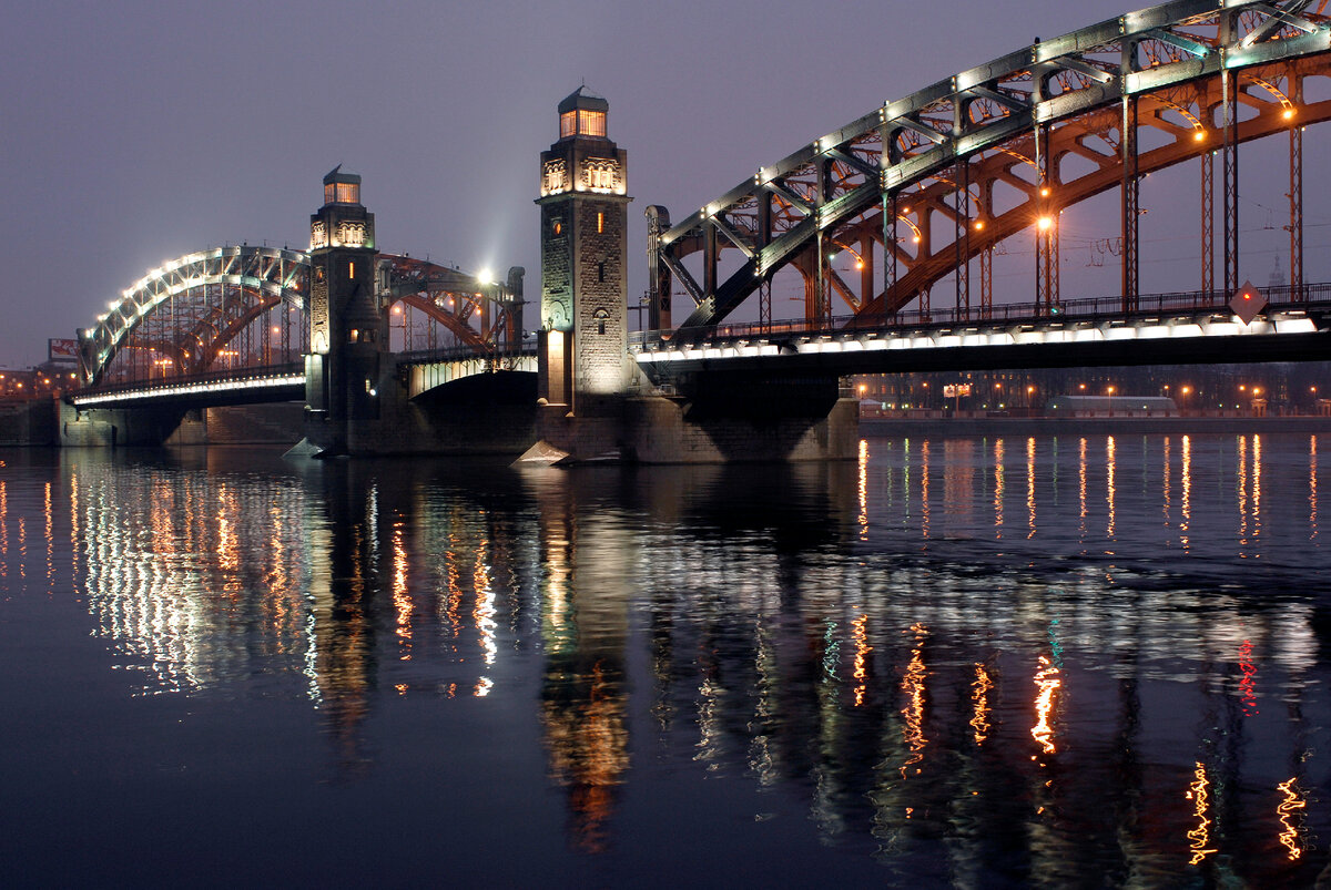 Большеохтинский мост или  Мост Петра Великого.