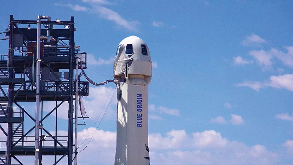 Blue origin's. Космический корабль Нью Шепард. New Shepard Blue Origin. Blue Origin ракета. Blue Origin корабль.