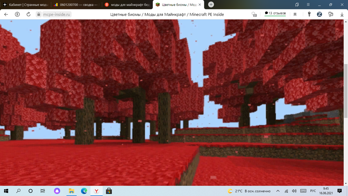 Красный лес.