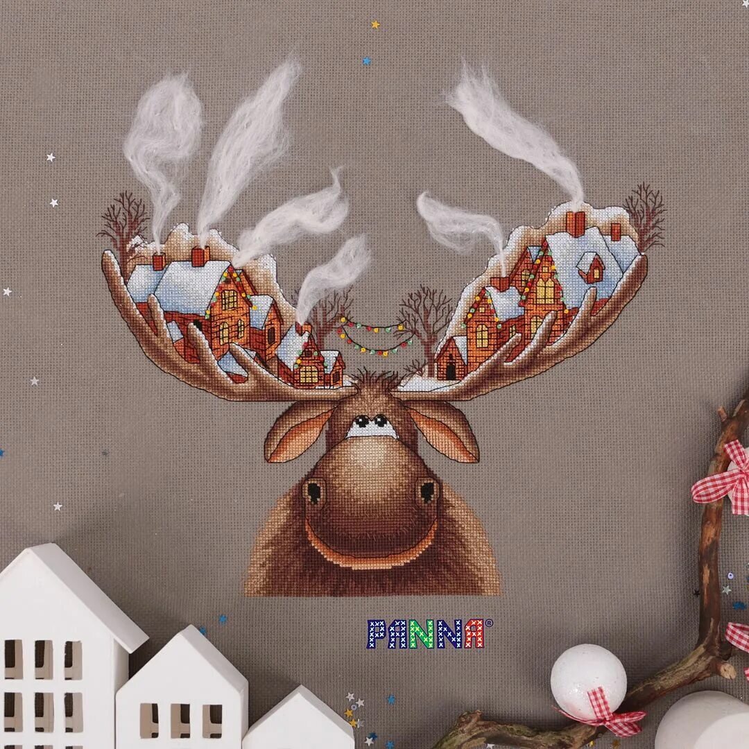 Panna  " Рождественский лось" 28*33 см