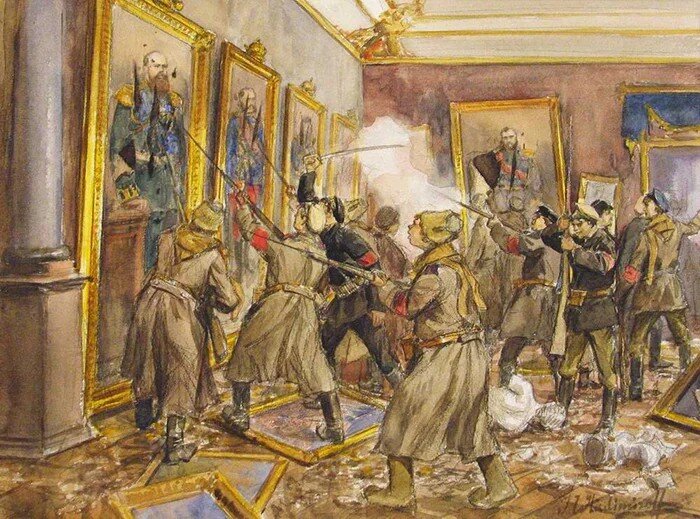 Иван Владимиров. «Взятие Зимнего дворца». Источник: https://avatars.dzeninfra.ru/get-zen_doc/1875939/pub_5db6f07dec575b00ad9fd8ba_5db6f0ae3642b600adb3ed07/scale_1200
