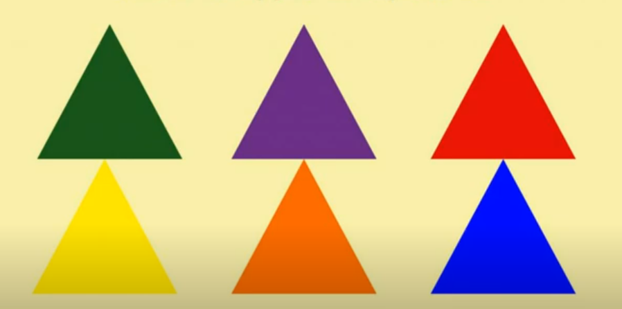 Тестовая картинка (6 цветных треугольников)