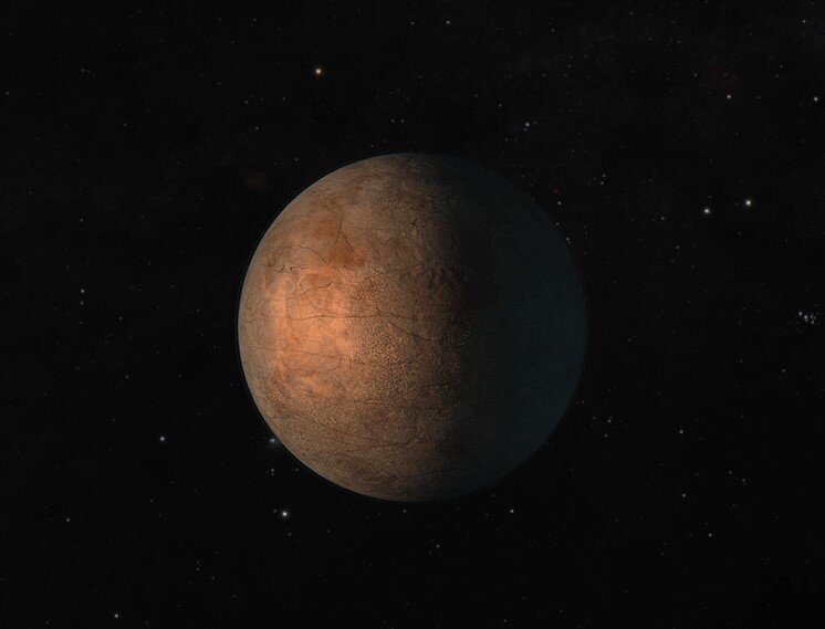 Симуляция планеты планетарной системы TRAPPIST-1 (solarsystem.nasa.gov)